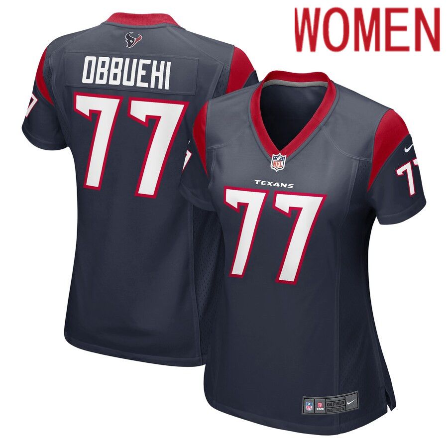 Women Houston Texans 77 Cedric Ogbuehi Nike Navy Game NFL Jersey